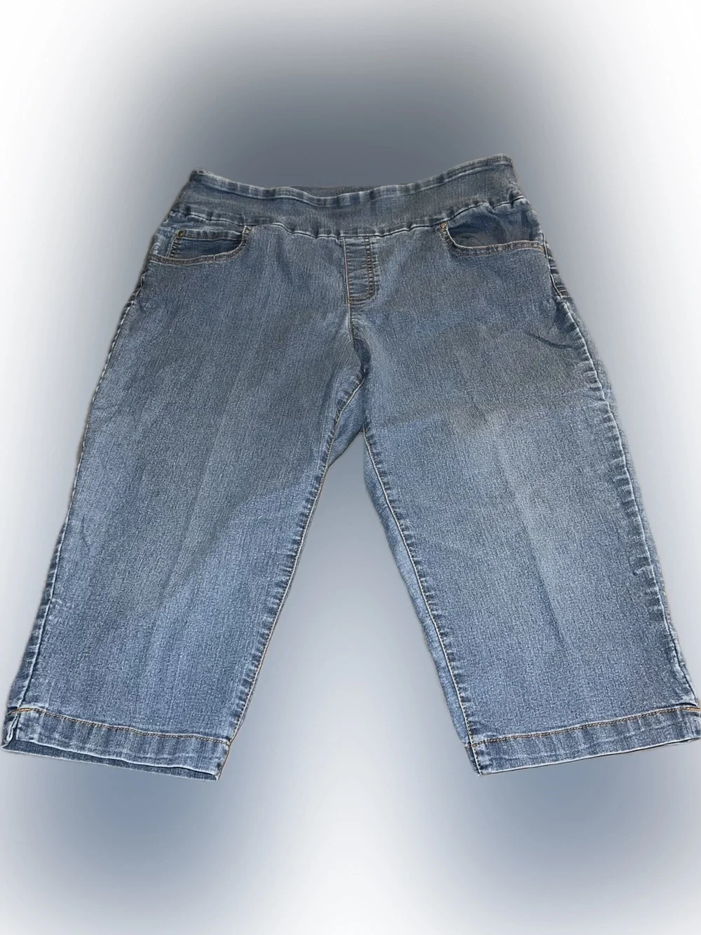 🔴Nine West Blue Skimmers & Time And Tru Denim Long Shorts Large